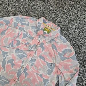 Marsh Wear Mens Small Performance Fishing Shirt Camo Long Sleeve